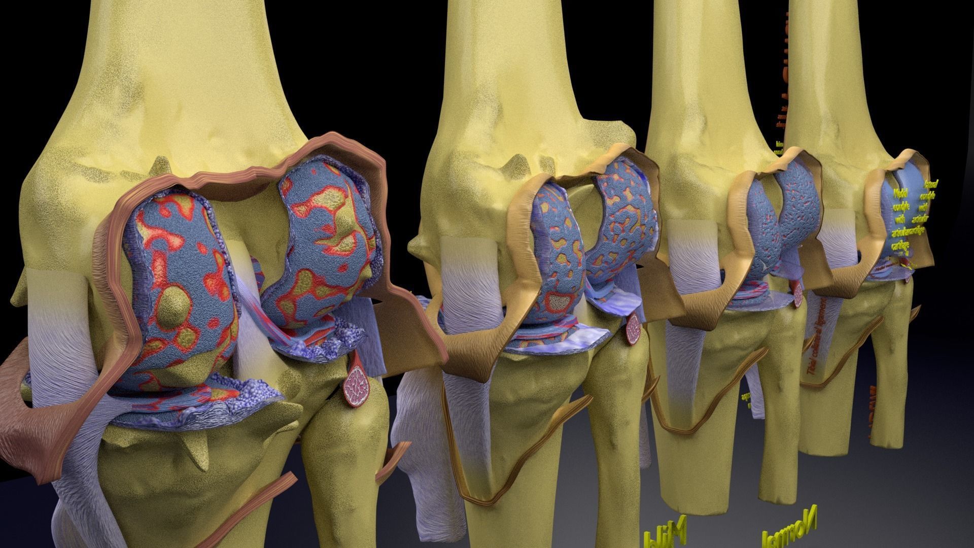Osteoarthritis stages 3D model_18