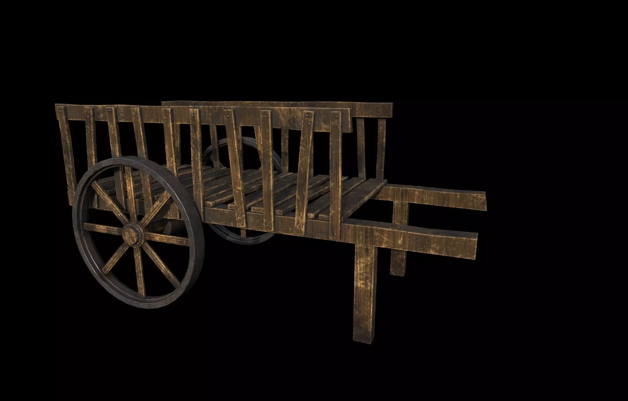 Gothic tumbril A 3D model
