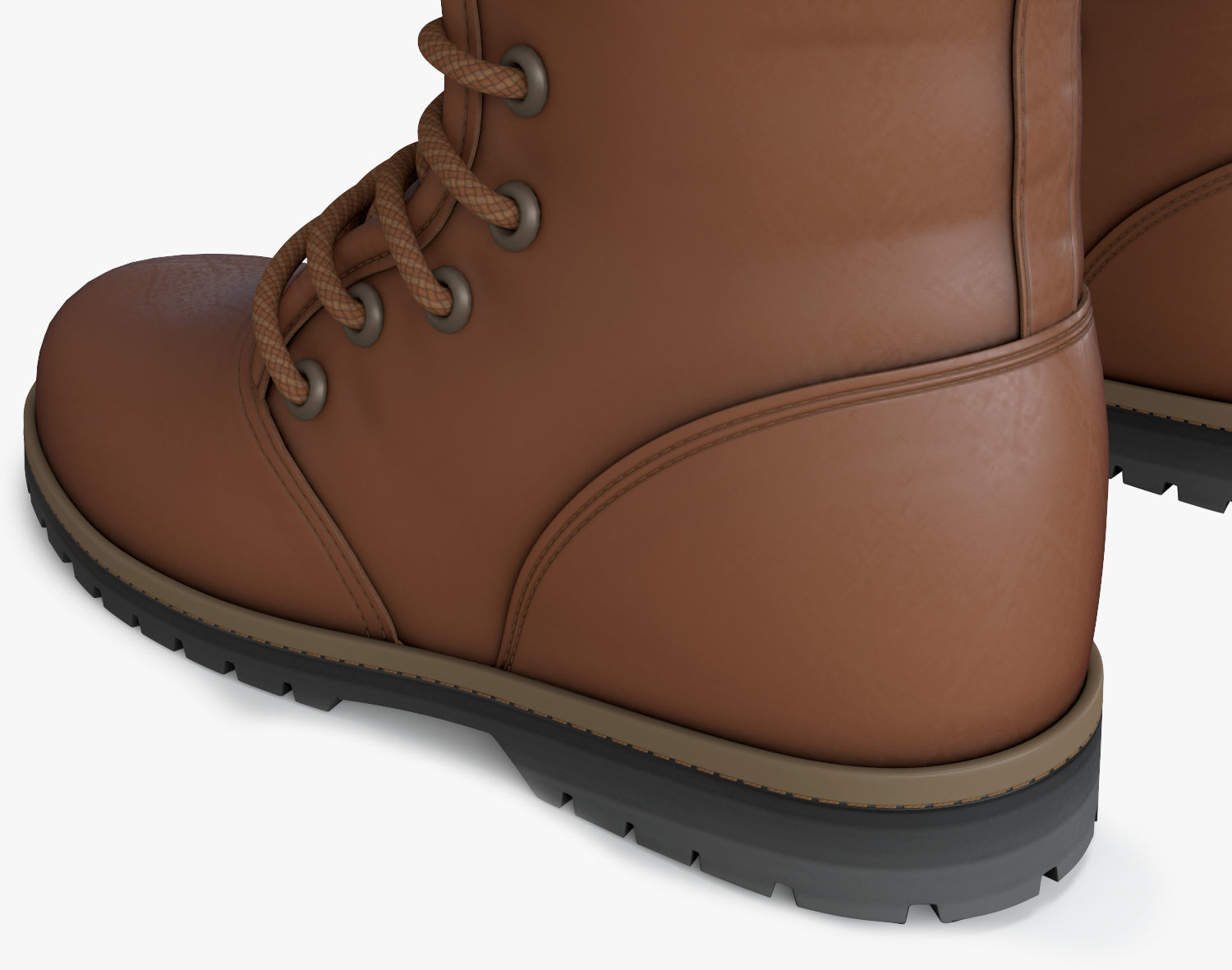 Leather boots 3D model_8