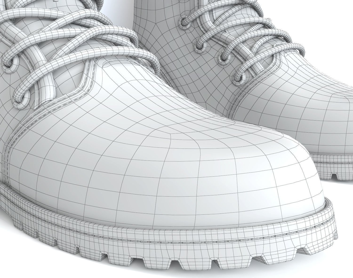 Leather boots 3D model_12