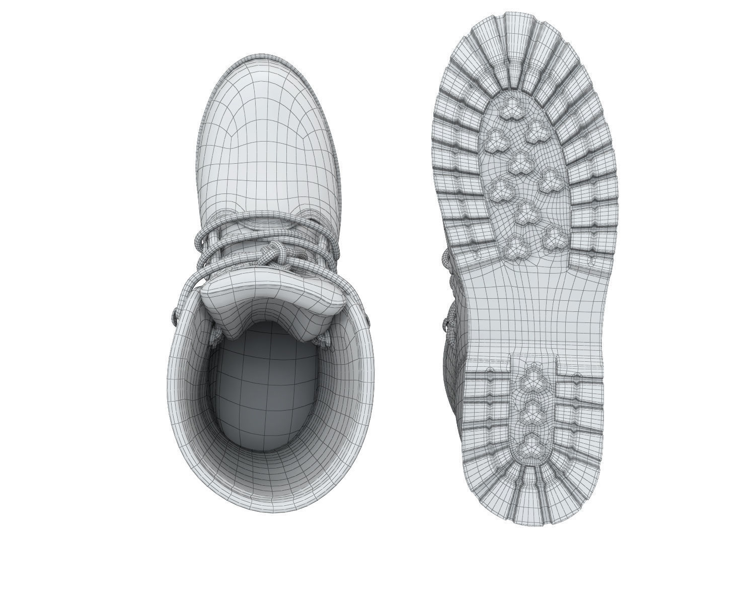 Leather boots 3D model_11