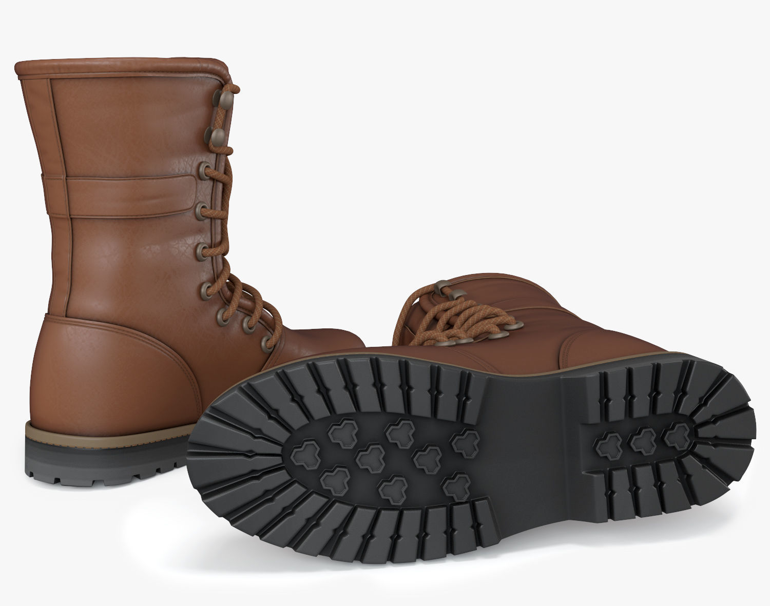 Leather boots 3D model_7