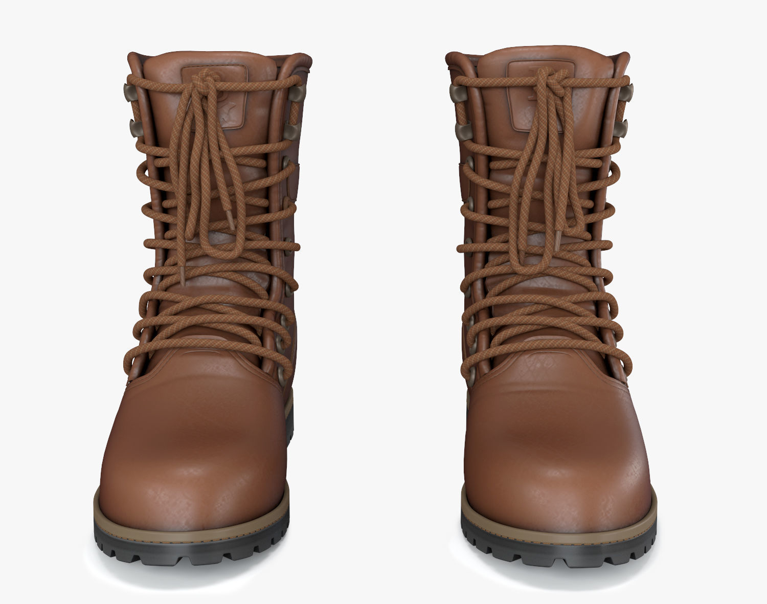 Leather boots 3D model_2