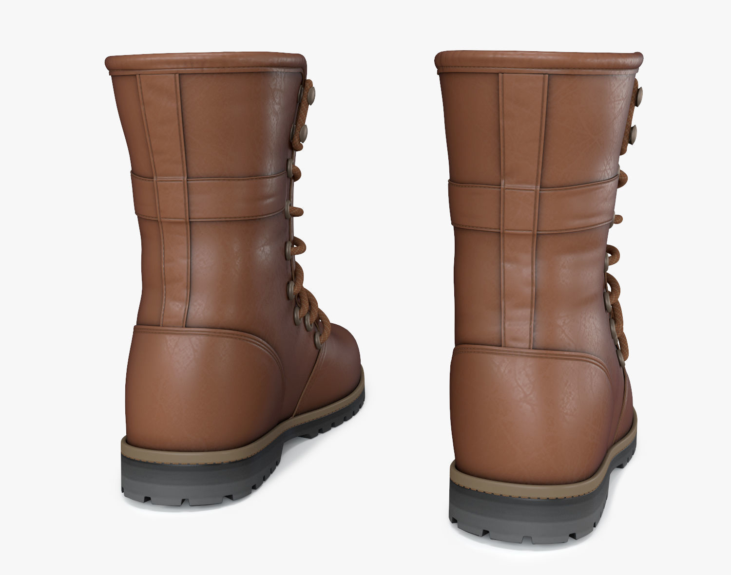 Leather boots 3D model_1