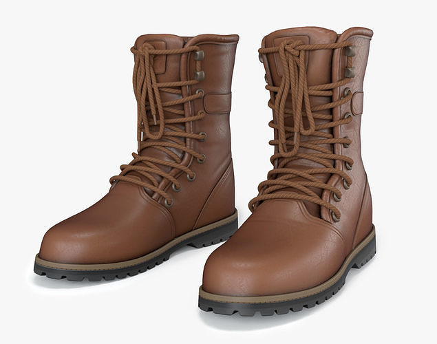 Leather boots 3D model