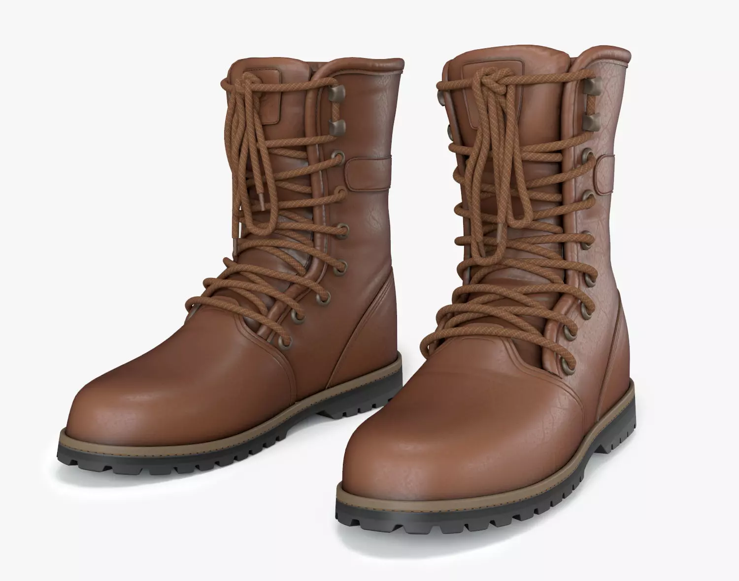 Leather boots 3D model_0