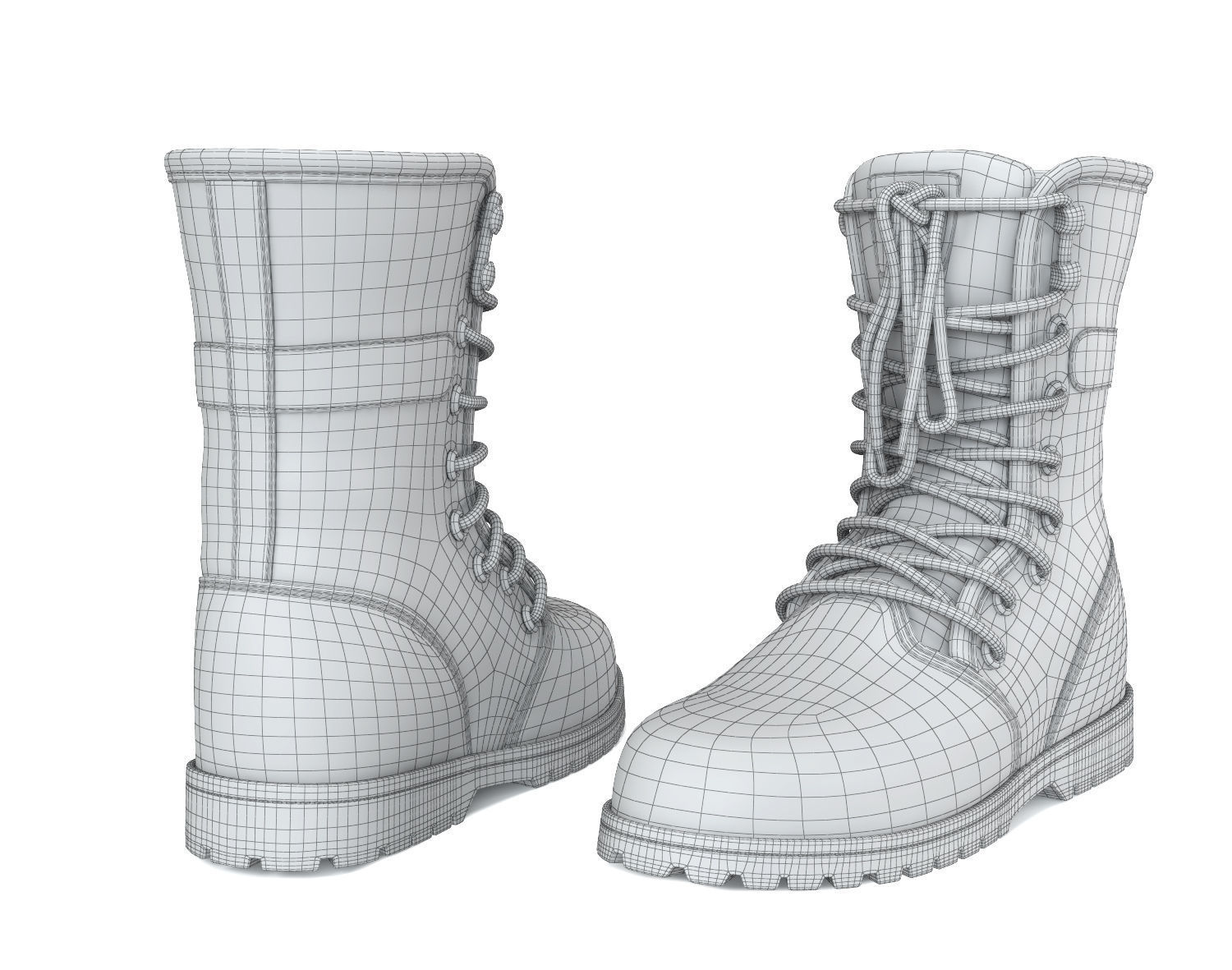 Leather boots 3D model_10