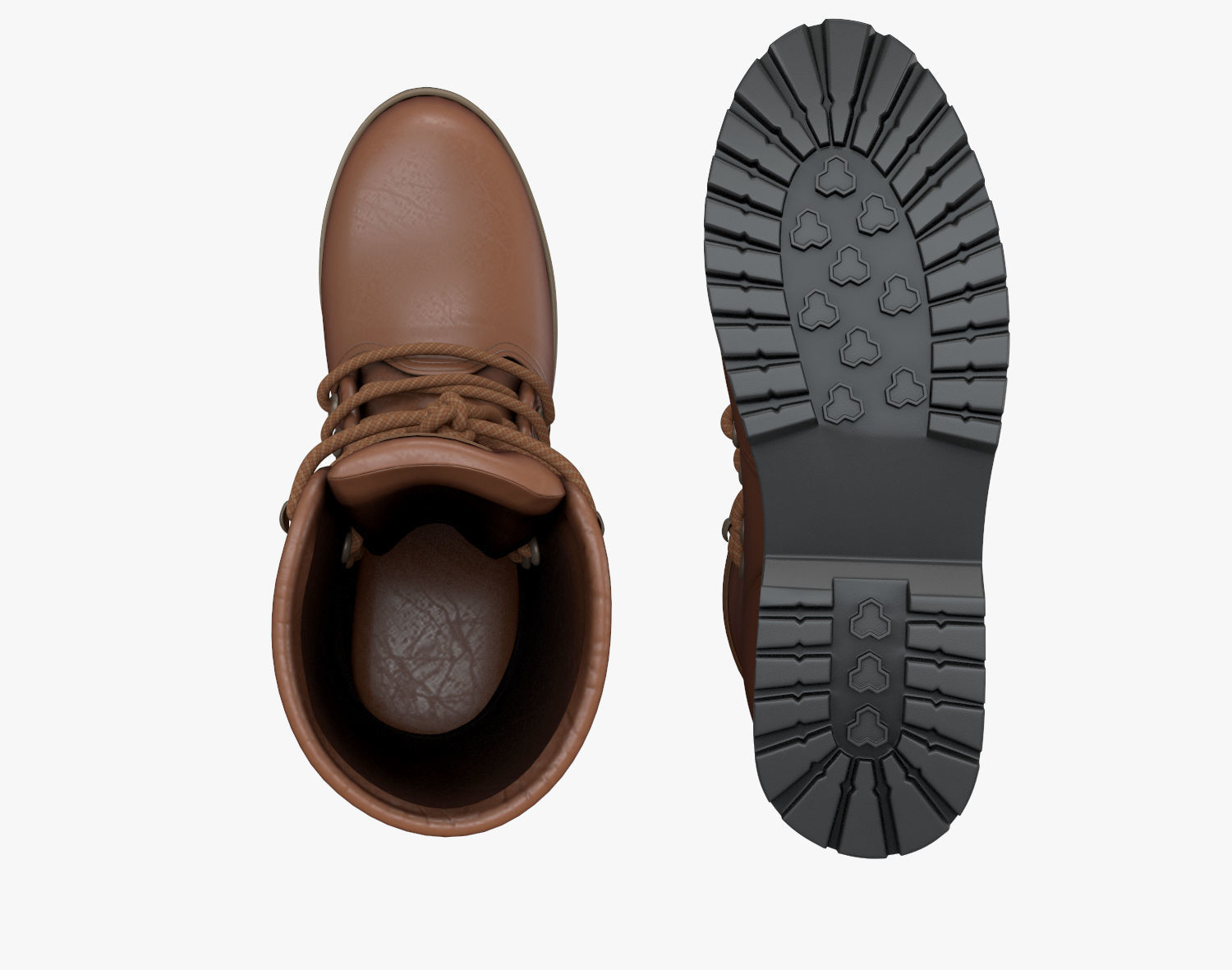 Leather boots 3D model_3