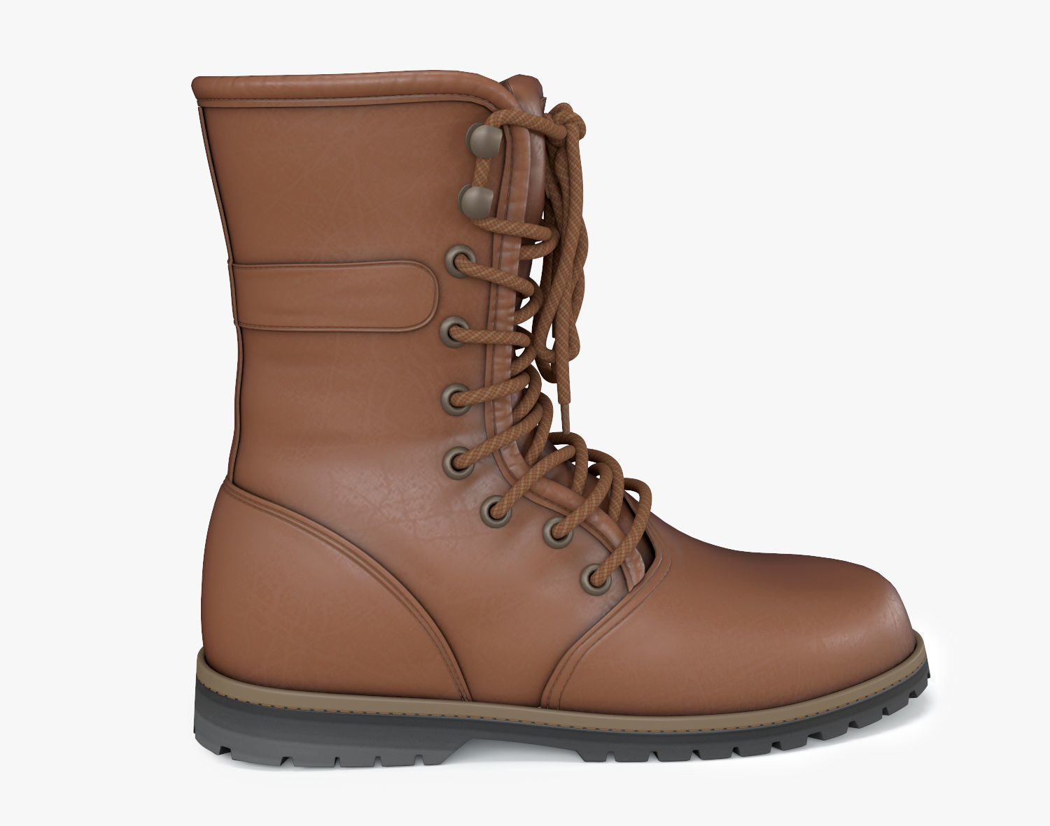 Leather boots 3D model_5