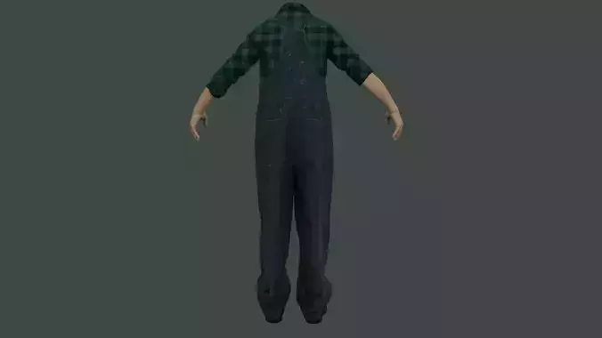 Fermer man in overalls