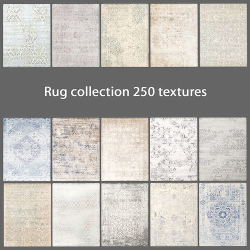 Rugs colection 250 textures 3D model