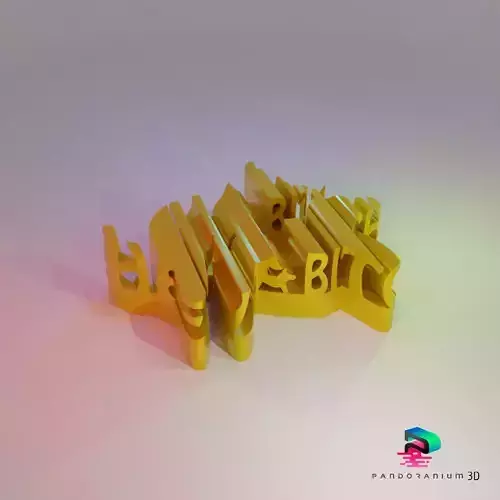3D Word Shape - Hey Bitch