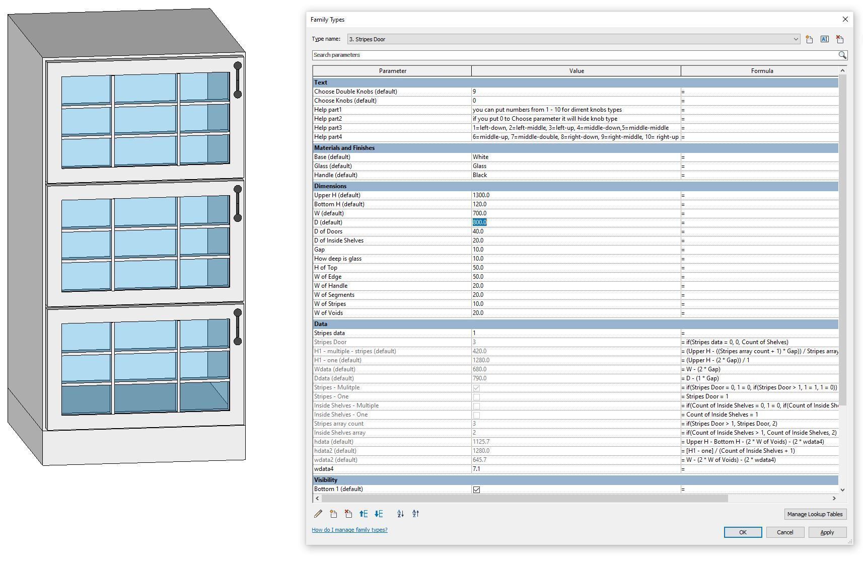 KITCHEN CABINETS - revit family - million possibilities Low-poly 3D model_14