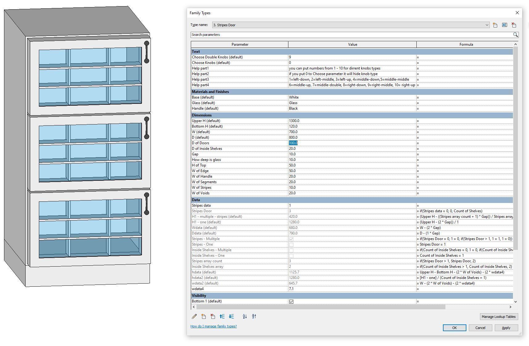 KITCHEN CABINETS - revit family - million possibilities Low-poly 3D model_15