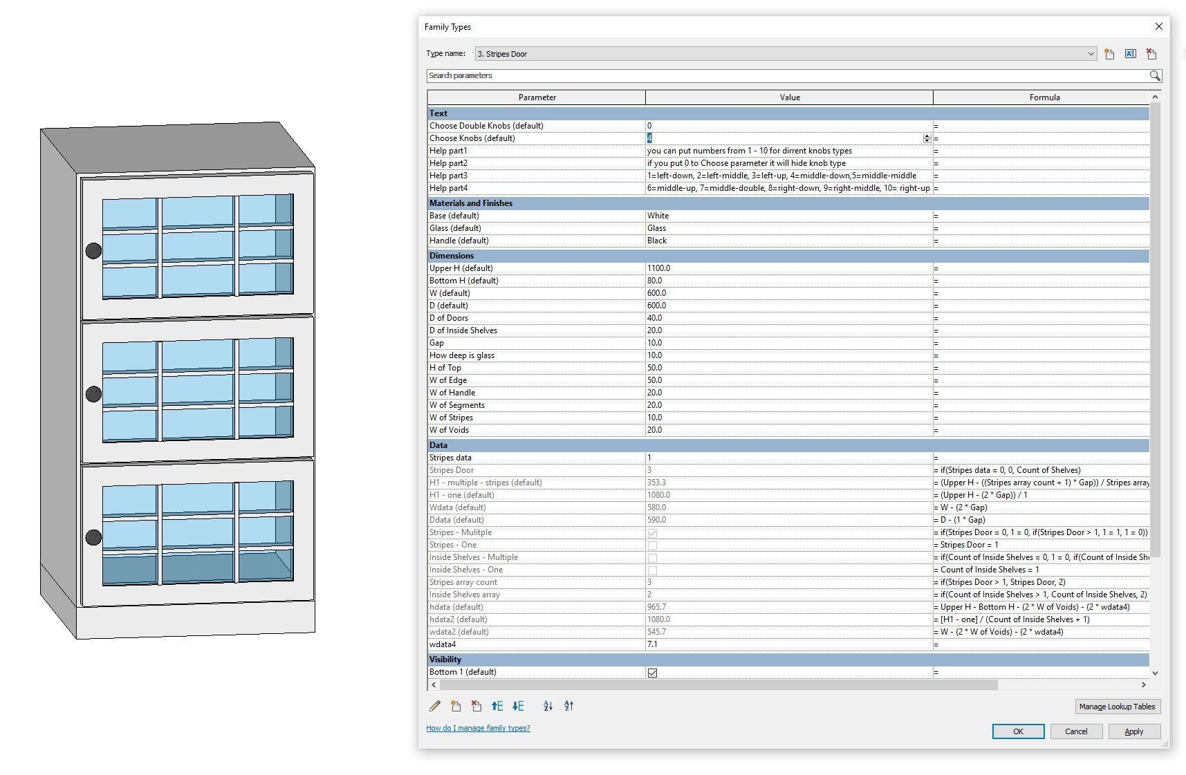 KITCHEN CABINETS - revit family - million possibilities Low-poly 3D model_8