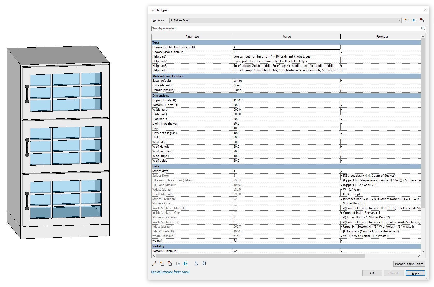 KITCHEN CABINETS - revit family - million possibilities Low-poly 3D model_9