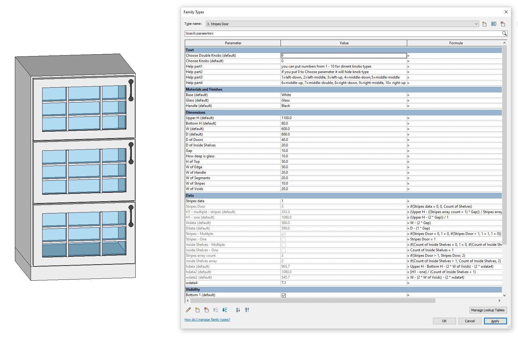 KITCHEN CABINETS - revit family - million possibilities Low-poly 3D model_10