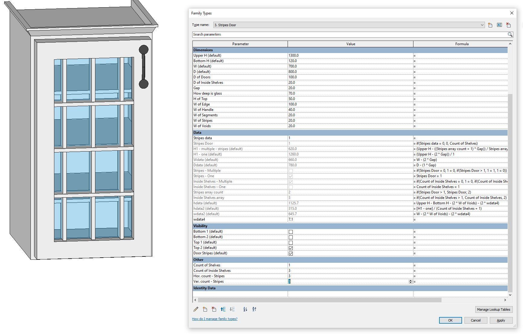 KITCHEN CABINETS - revit family - million possibilities Low-poly 3D model_29