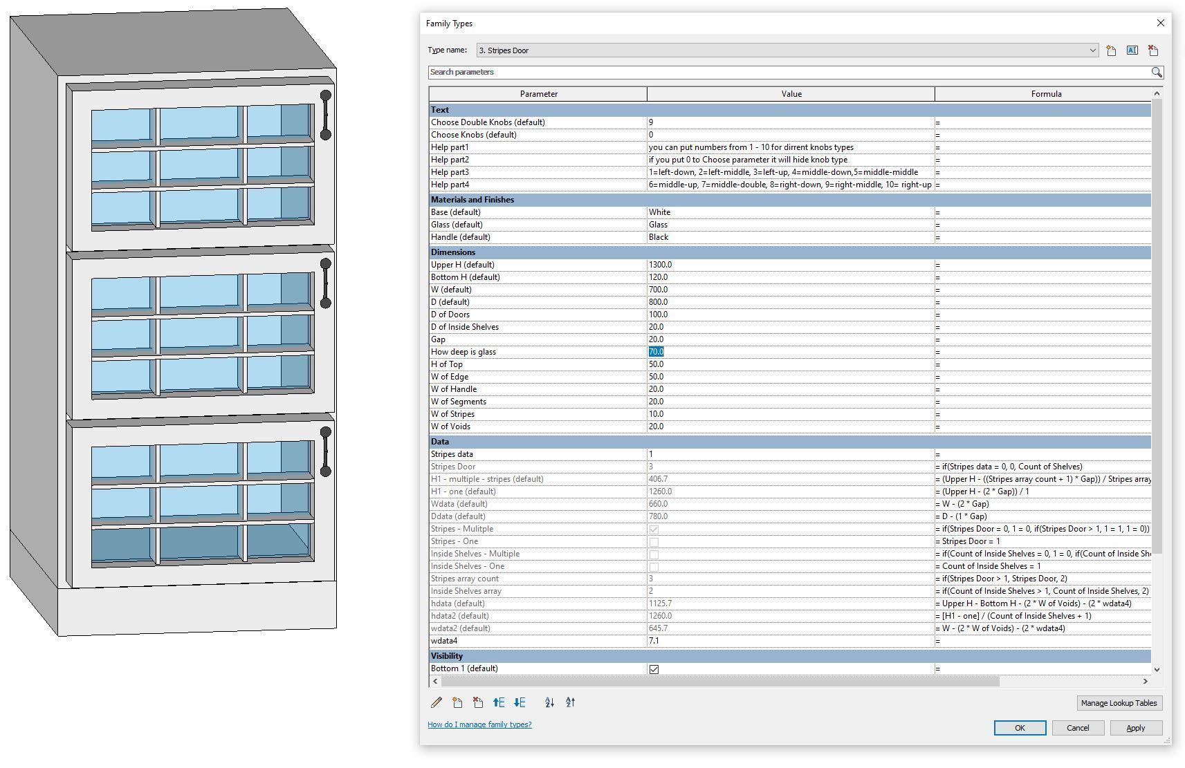 KITCHEN CABINETS - revit family - million possibilities Low-poly 3D model_17