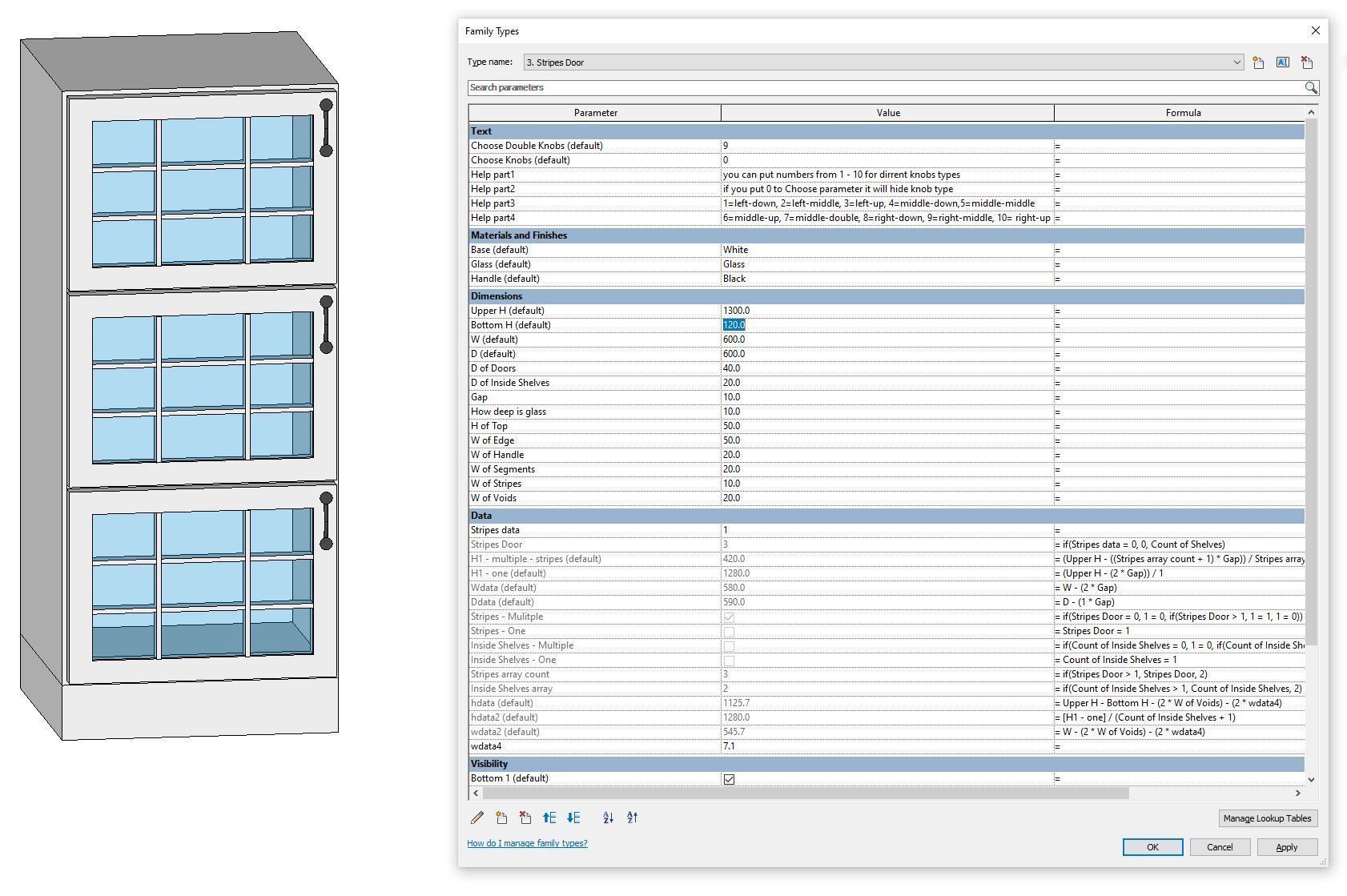 KITCHEN CABINETS - revit family - million possibilities Low-poly 3D model_12