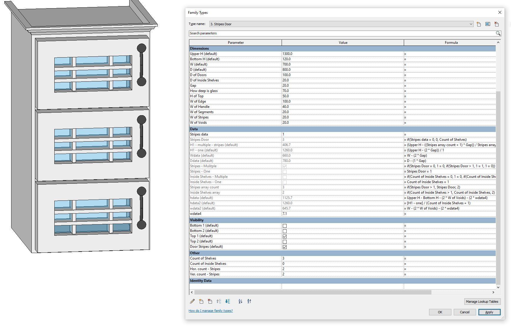 KITCHEN CABINETS - revit family - million possibilities Low-poly 3D model_22