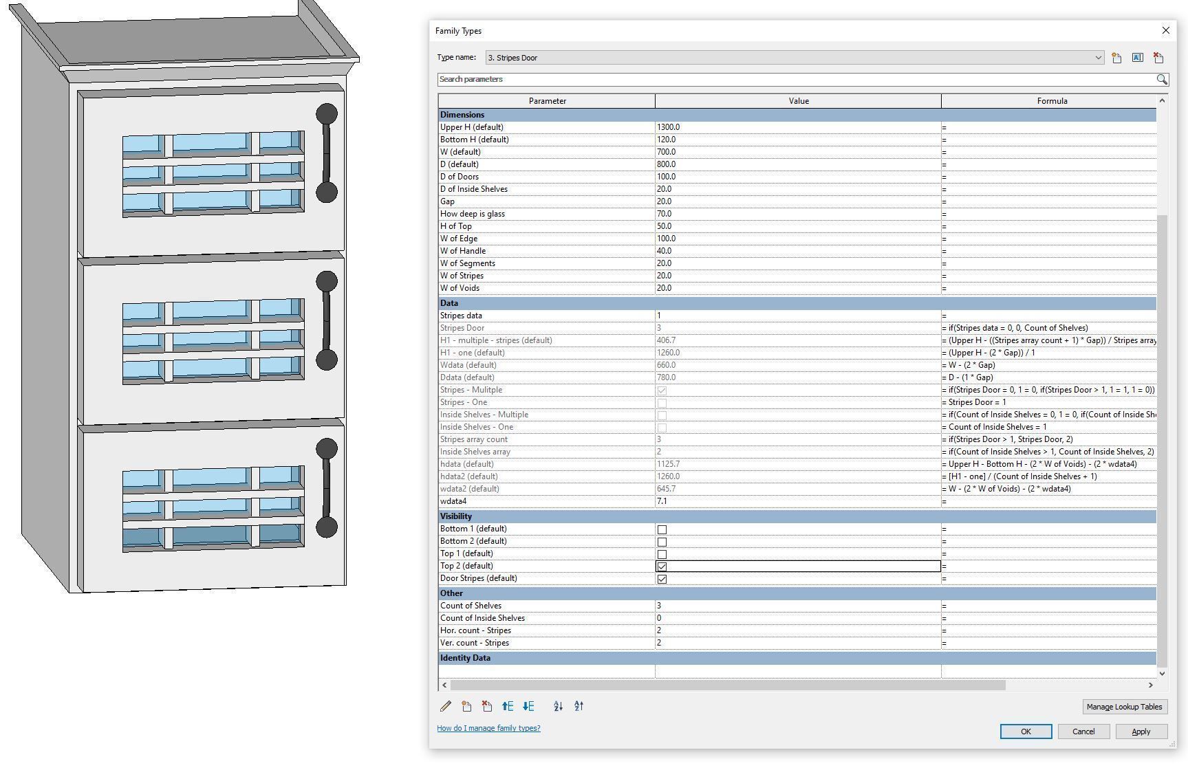 KITCHEN CABINETS - revit family - million possibilities Low-poly 3D model_23