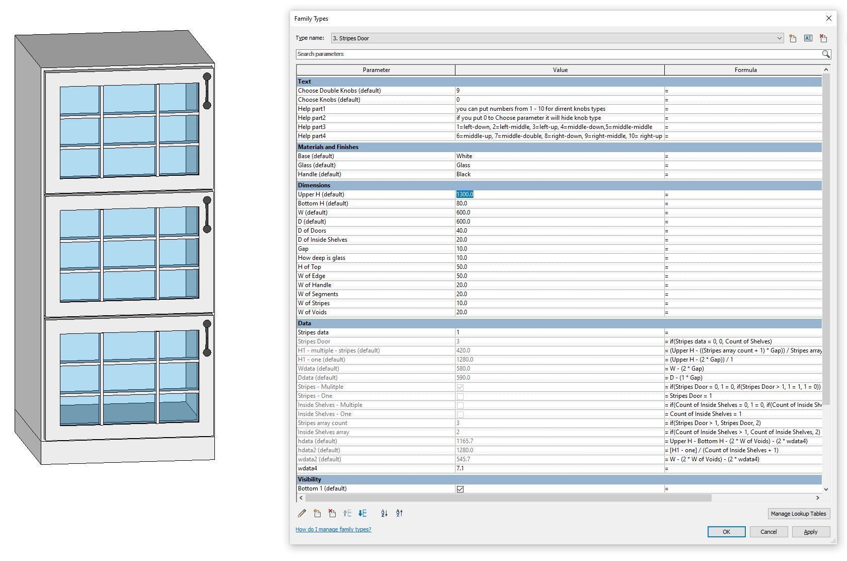 KITCHEN CABINETS - revit family - million possibilities Low-poly 3D model_11