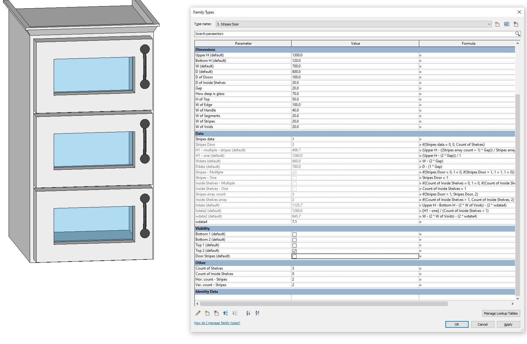 KITCHEN CABINETS - revit family - million possibilities Low-poly 3D model_24