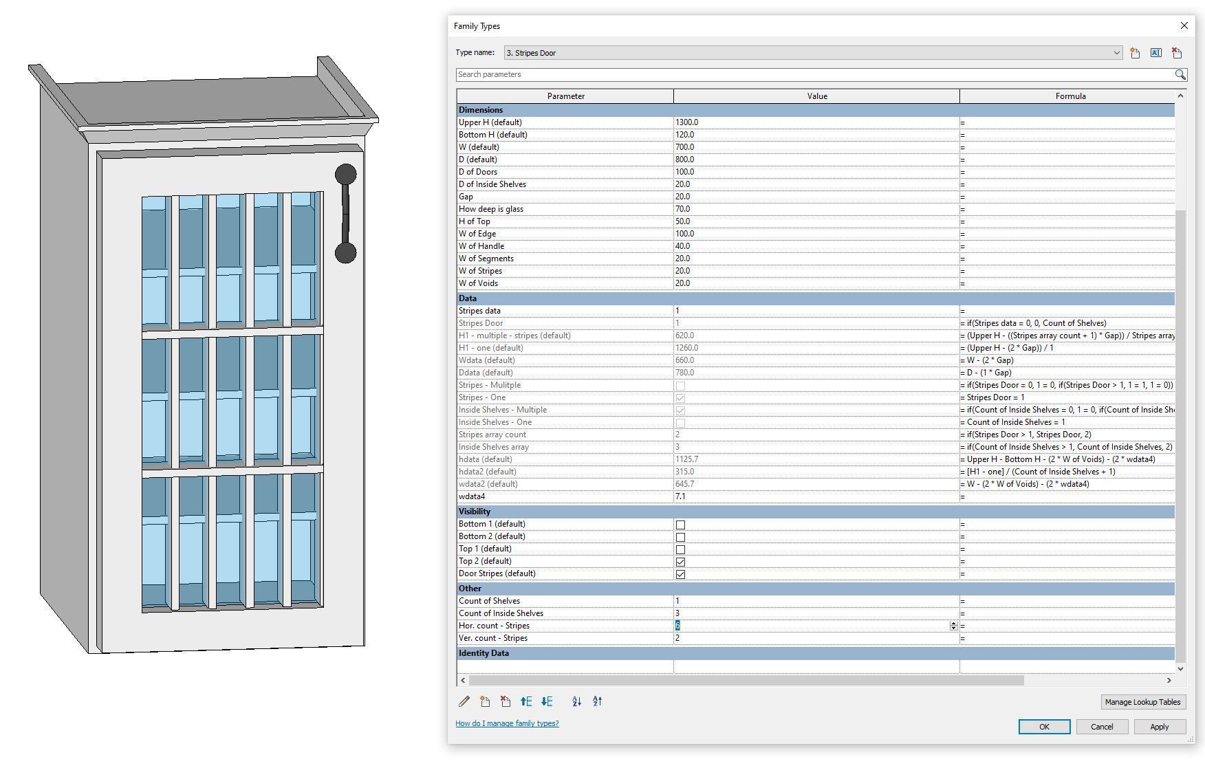 KITCHEN CABINETS - revit family - million possibilities Low-poly 3D model_30