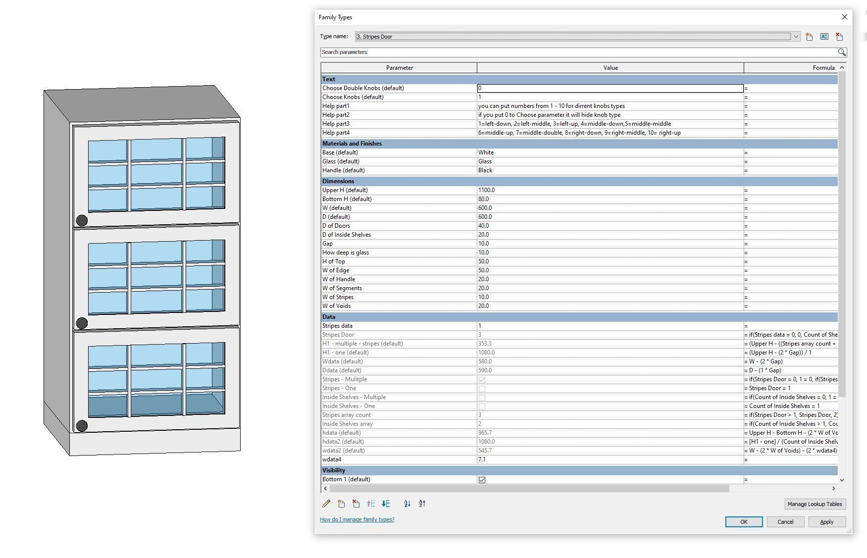 KITCHEN CABINETS - revit family - million possibilities Low-poly 3D model_7