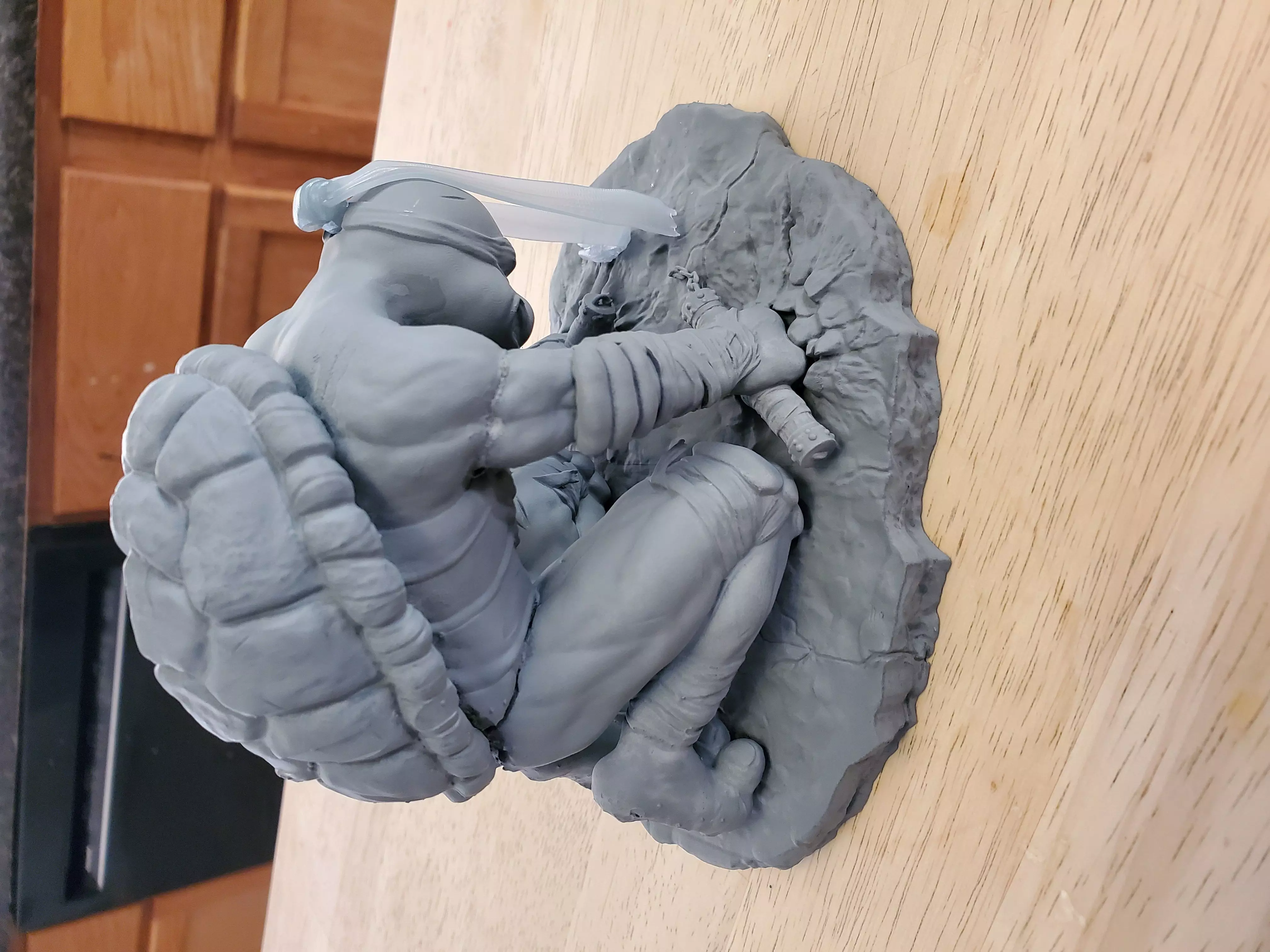 Battle Michelangelo TMNT Fan Art for 3D Print 3D model_0