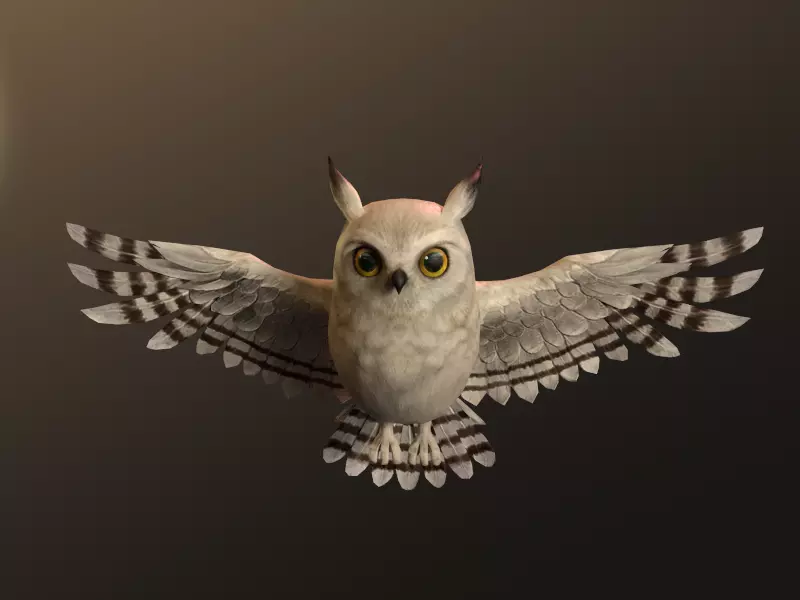 Owl SKEL Animation Low-poly 3D model_0