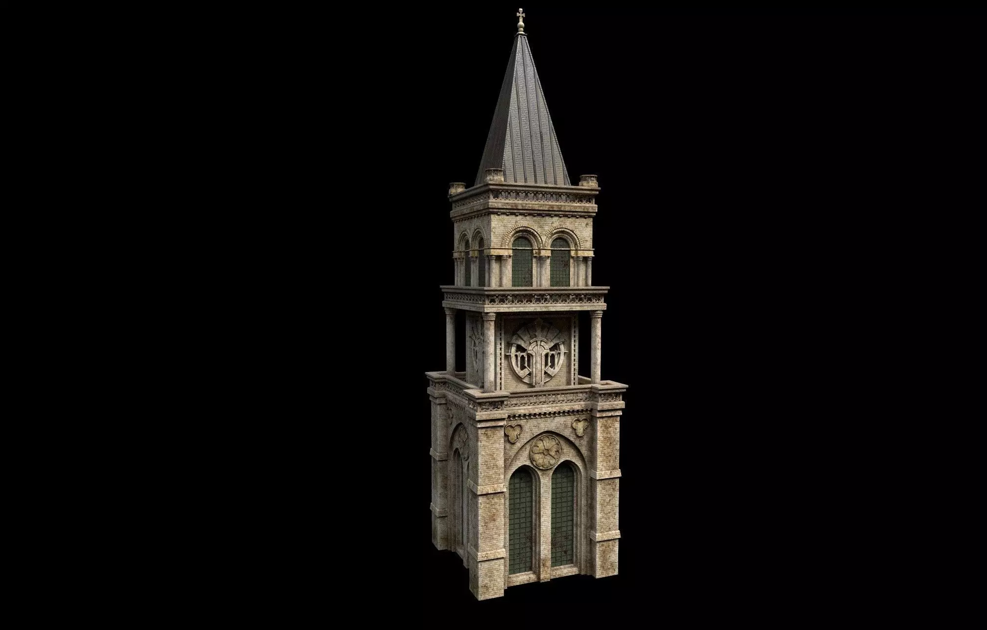 Gothic Tower A 3D model_0