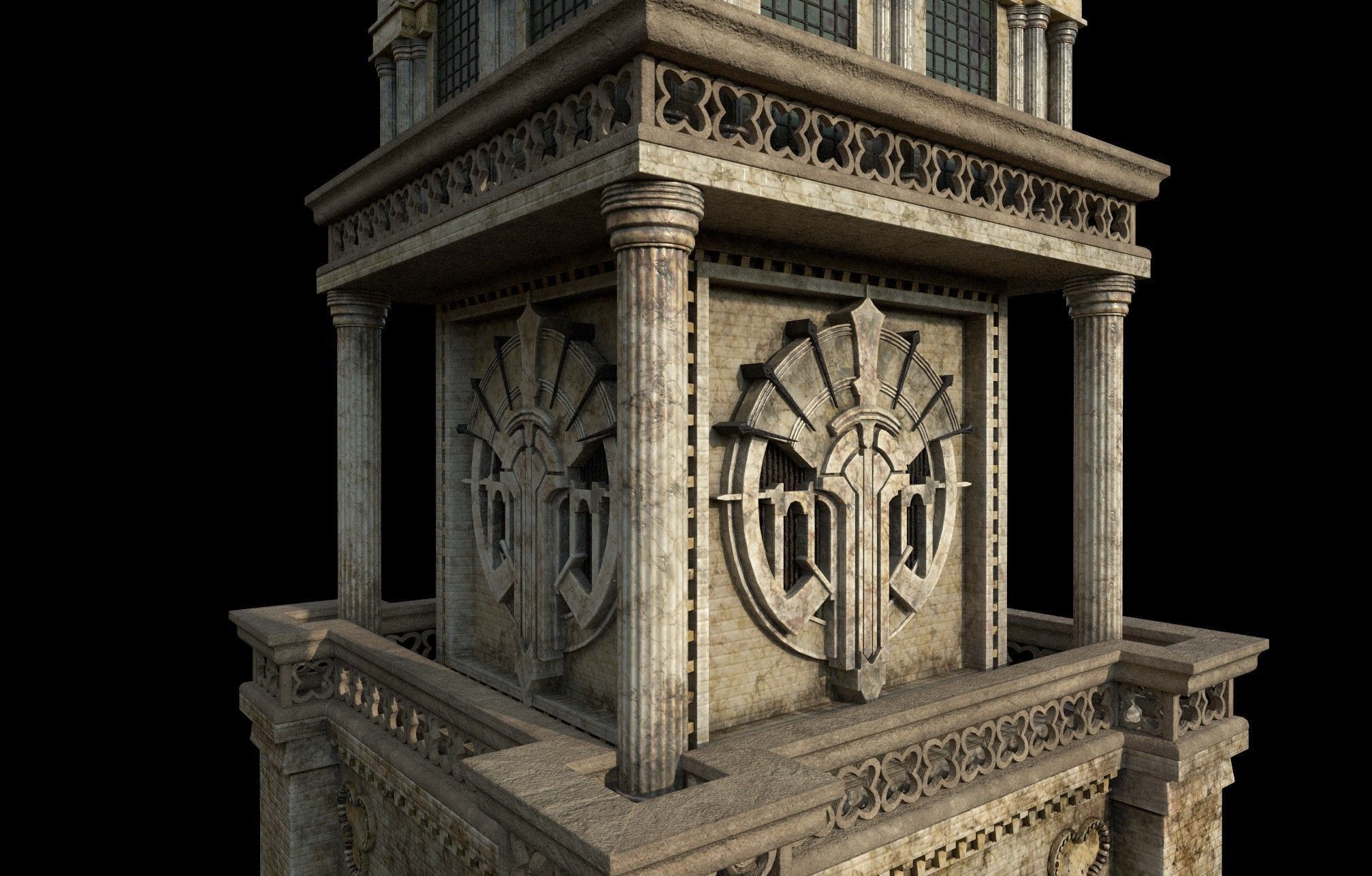Gothic Tower A 3D model_12
