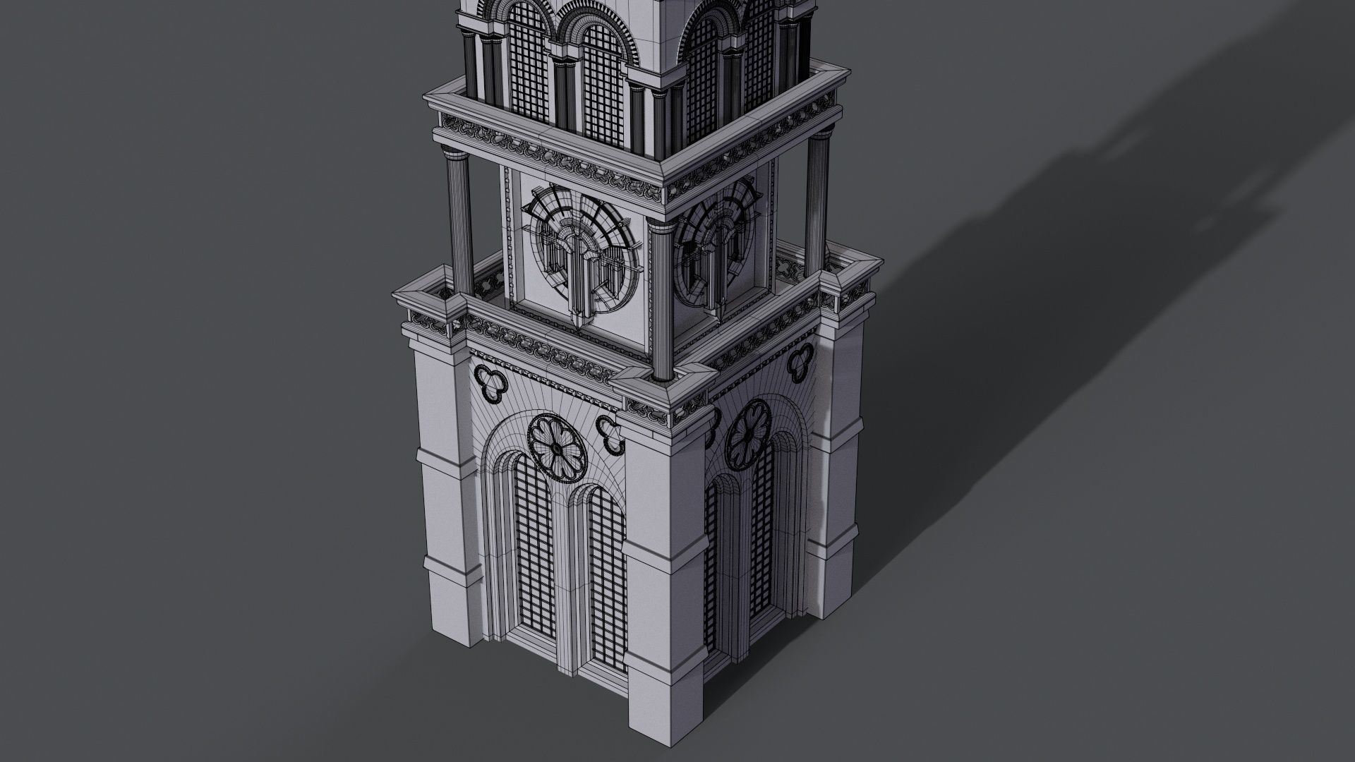 Gothic Tower A 3D model_5