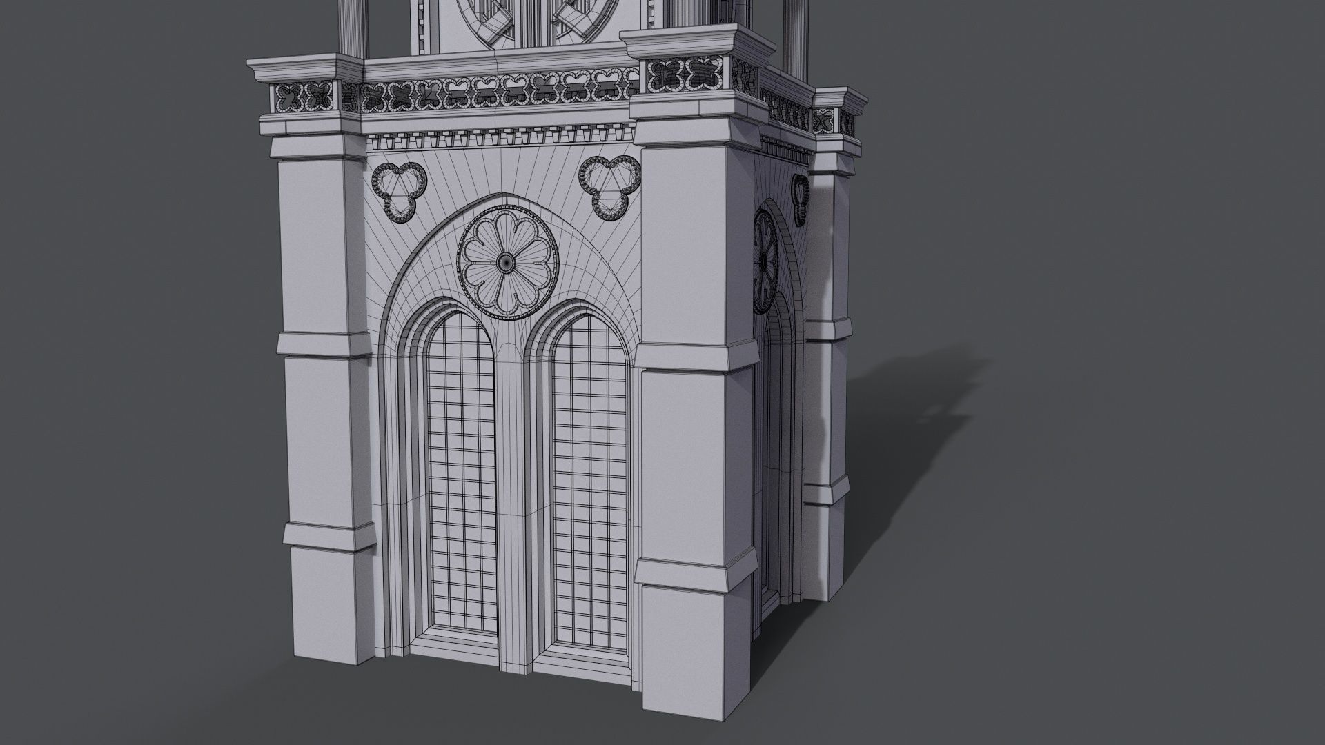 Gothic Tower A 3D model_4