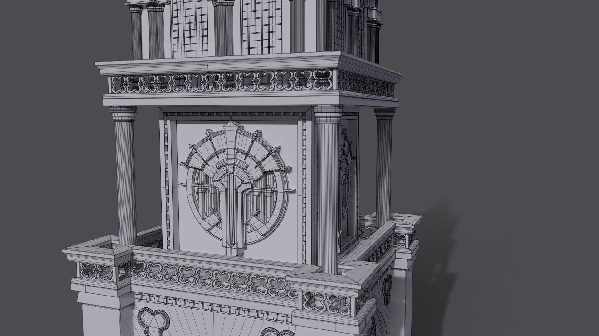 Gothic Tower A 3D model_3