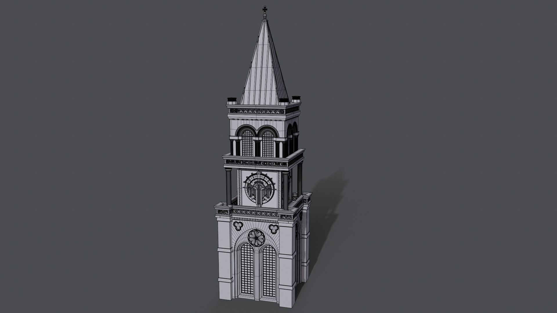 Gothic Tower A 3D model_6