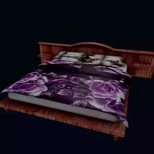 BedRoom bed with roses
