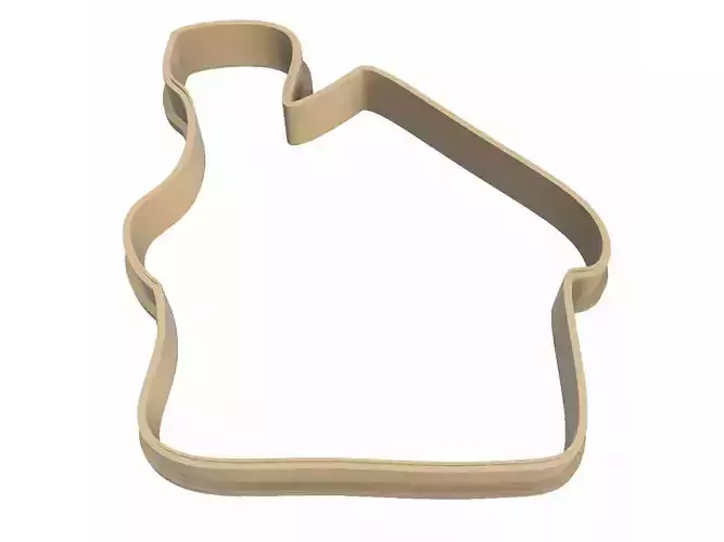 0179 House New year cookie cutter 3D print model