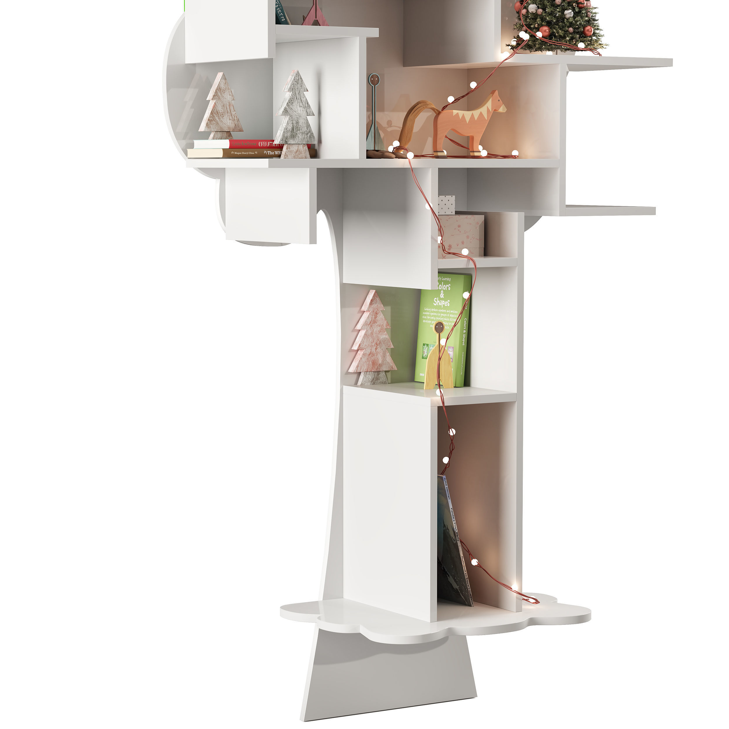 Treeshelf With Decor For Children Room 3D model_4