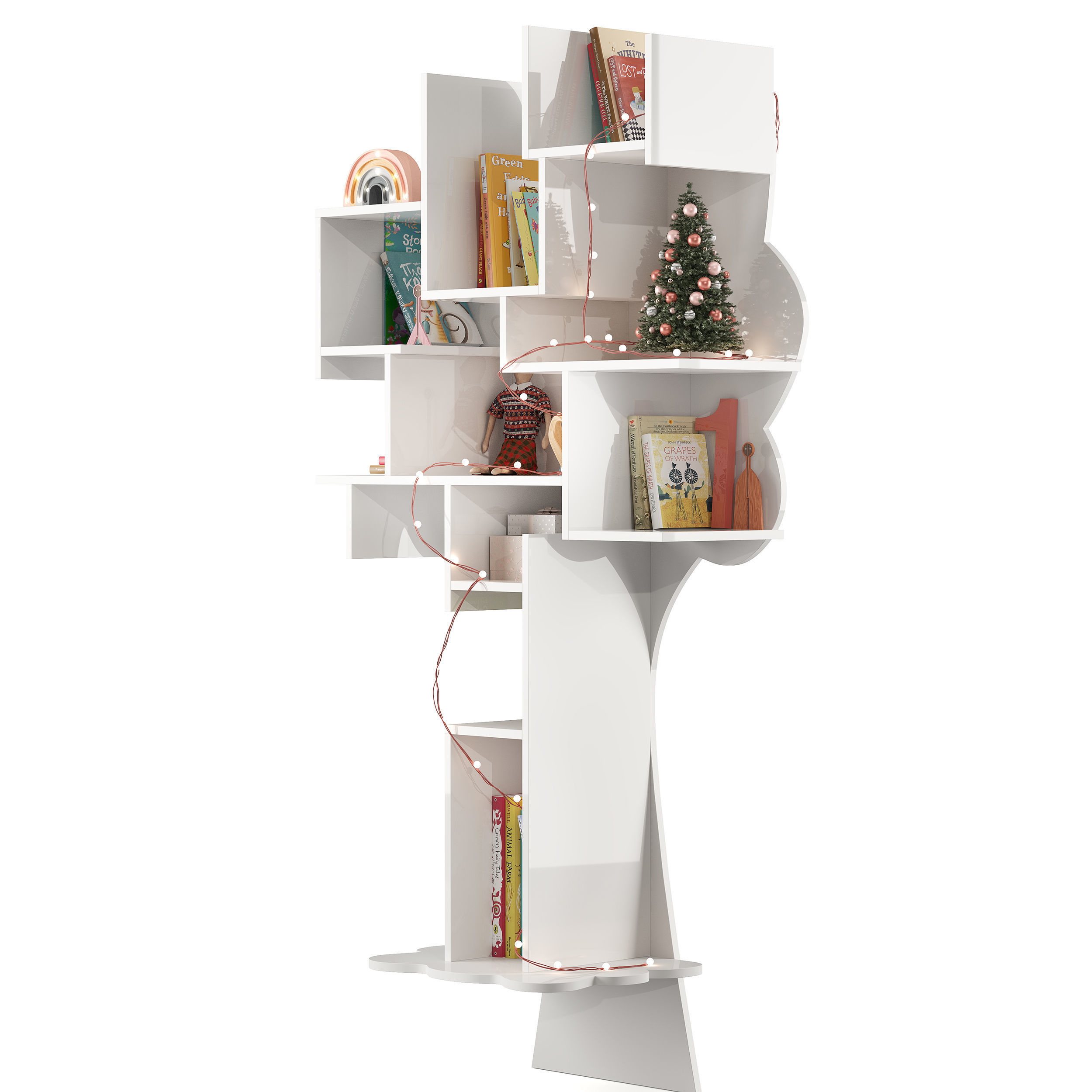 Treeshelf With Decor For Children Room 3D model_5