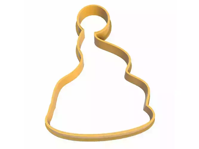 0180 Hat New year cookie cutter 3D print model