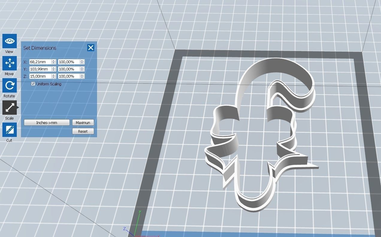 0181 Sweetie New Year cookie cutter 3D print model_1
