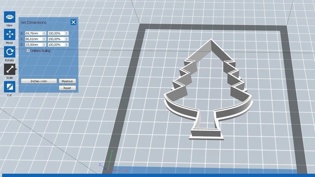 0183 Herringbone New Year cookie cutter 3D print model_1
