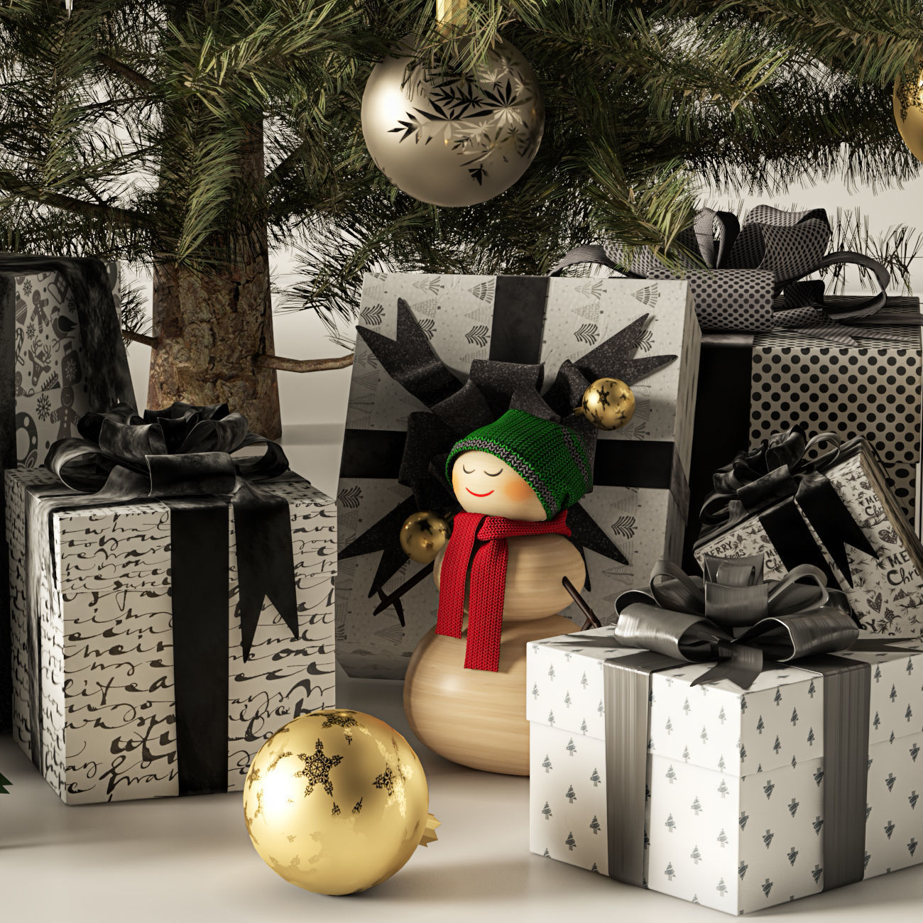 Christmas tree 001 3D model_2