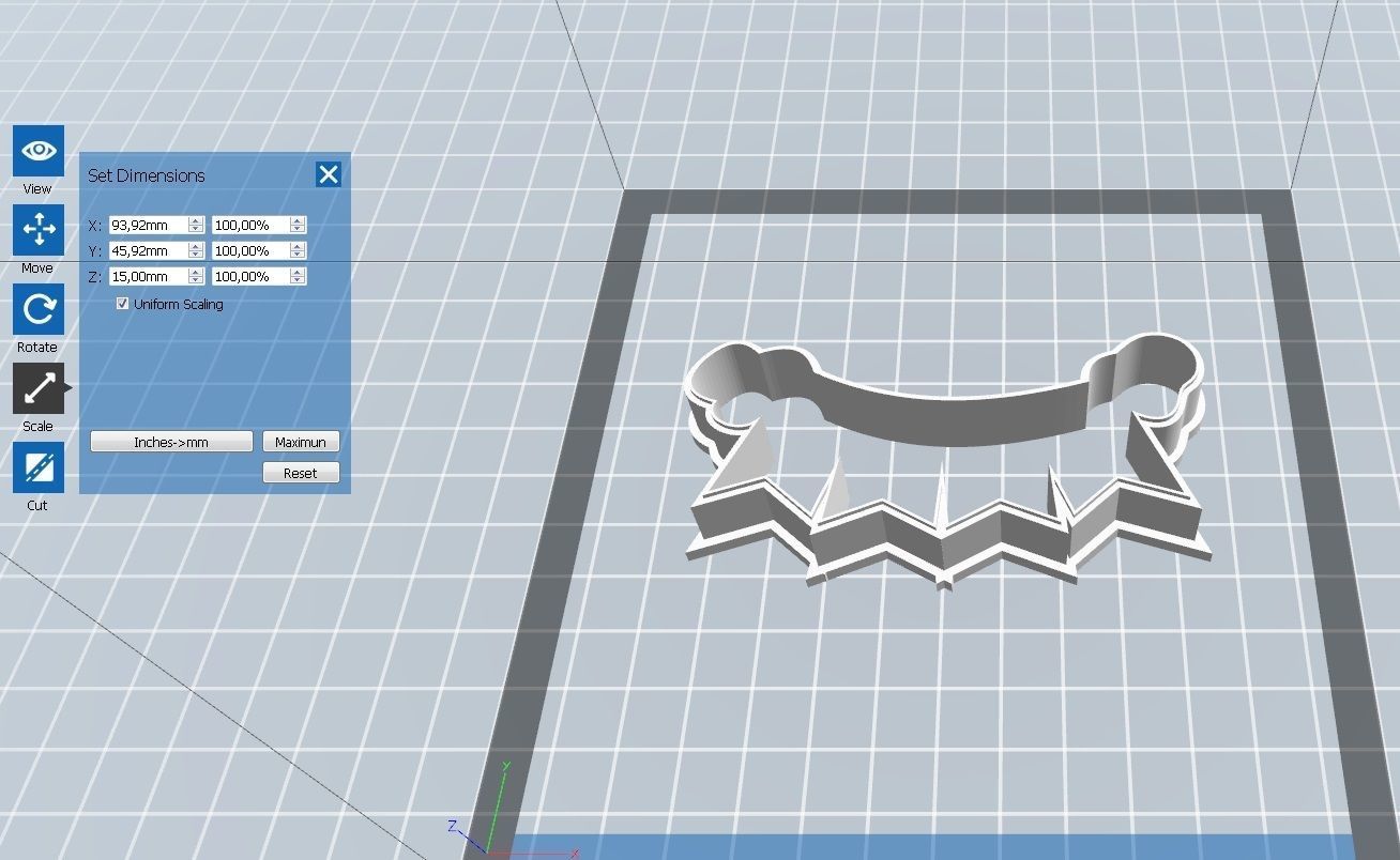 0186 Tape New Year cookie cutter 3D print model_1