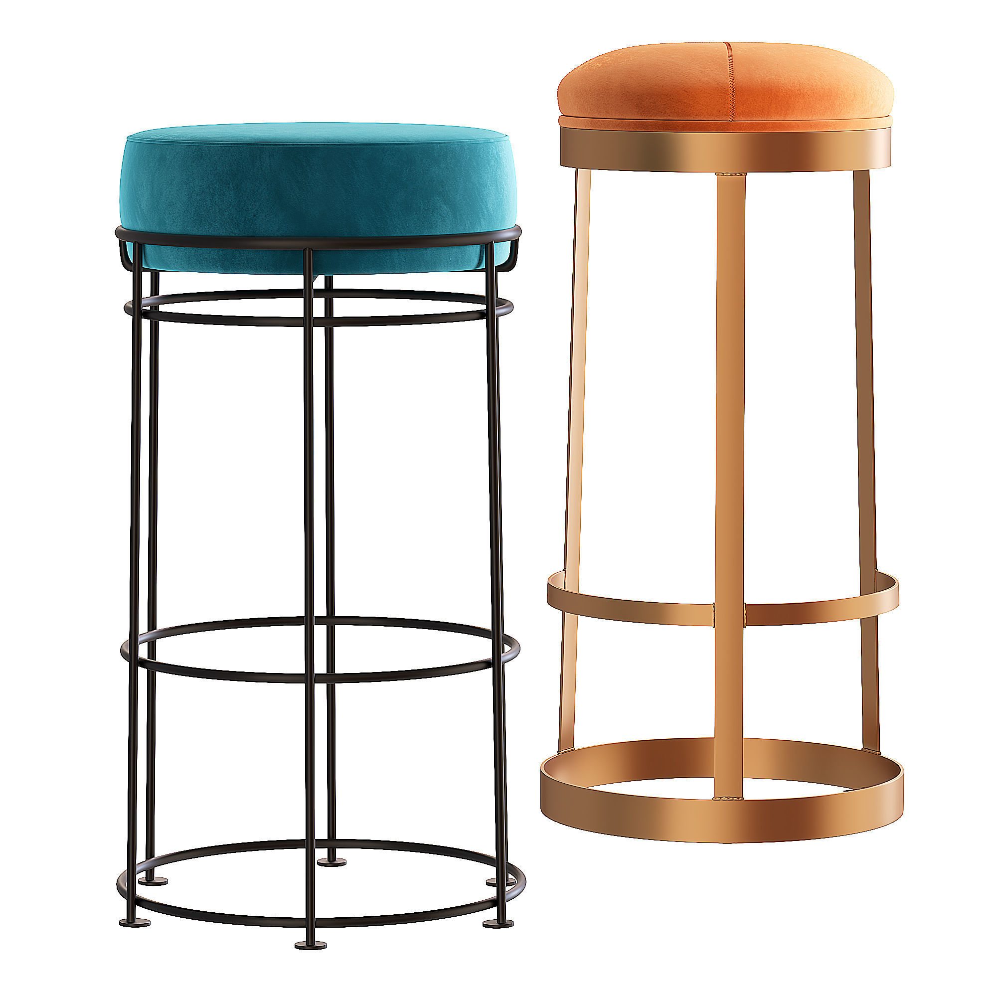 Industry West JAX bar stool 3D model_1