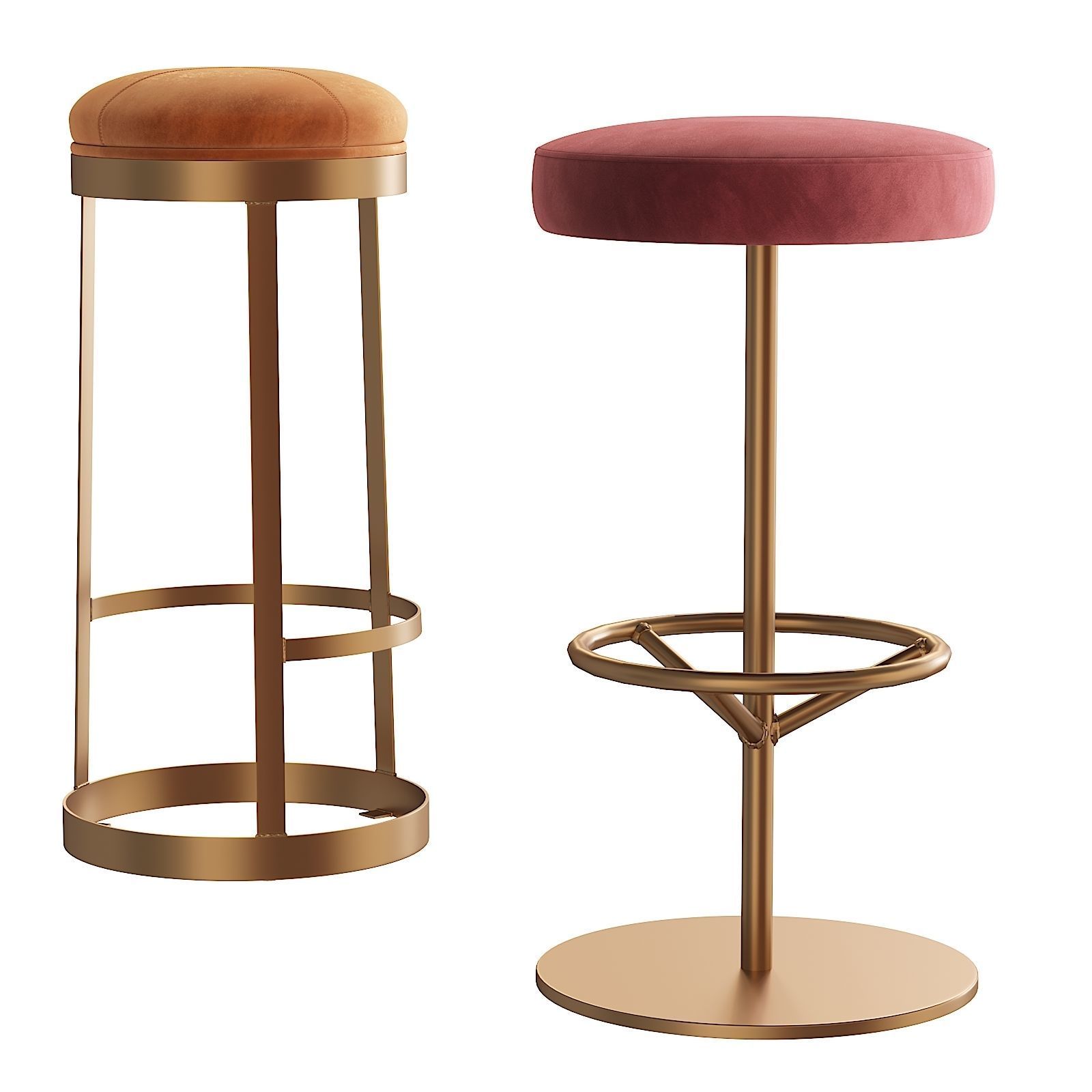 Industry West JAX bar stool 3D model_4