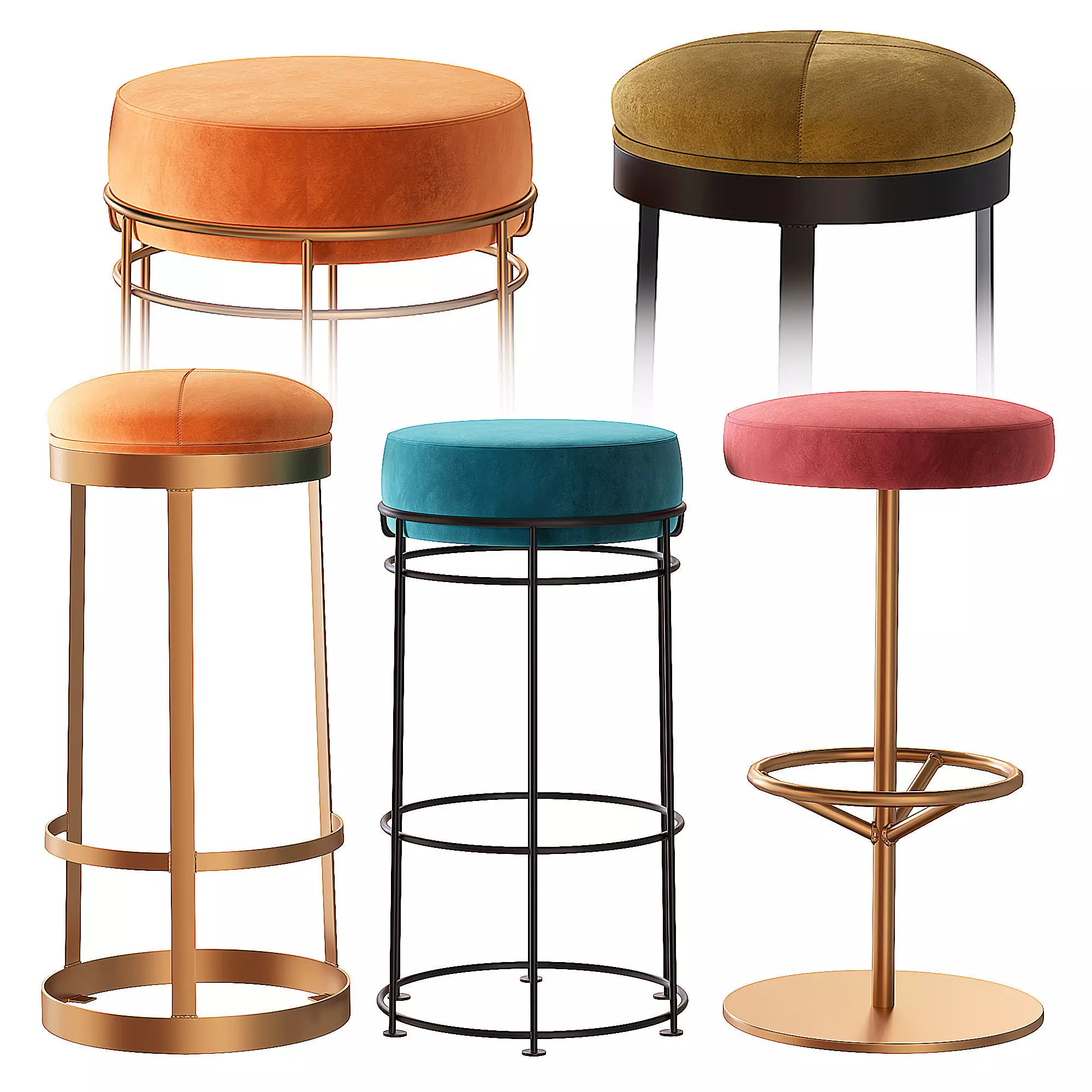 Industry West JAX bar stool 3D model_0